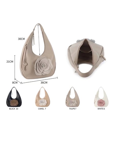 Bolso de hombro flor