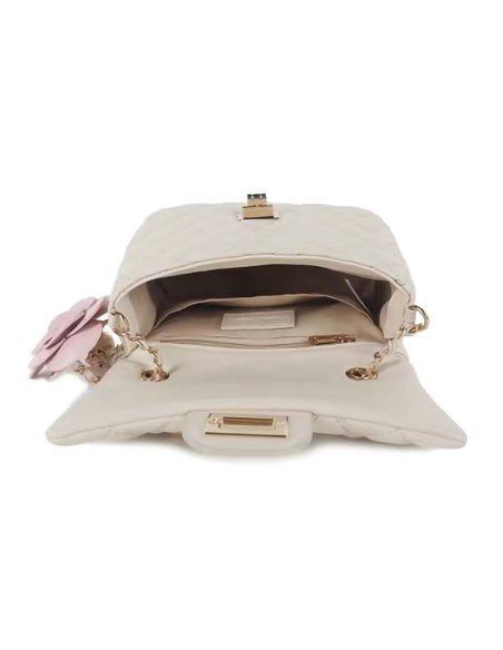 Mini bolso tote acolchado flor