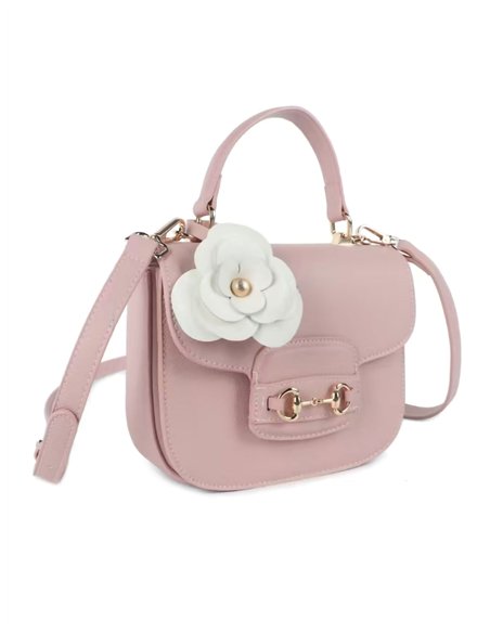 Mini bolso tote solapa flor