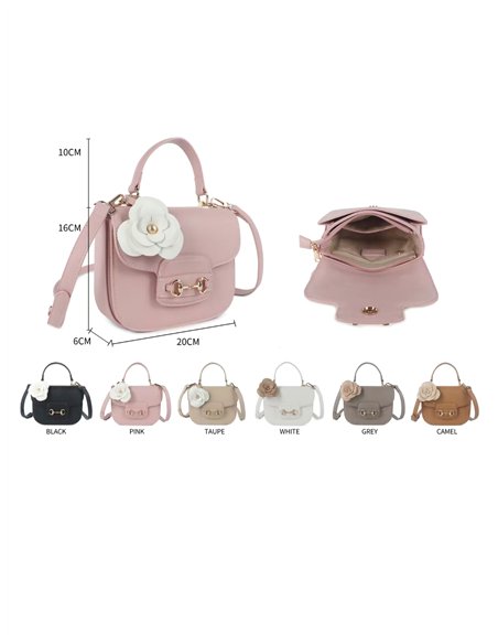 Mini bolso tote solapa flor