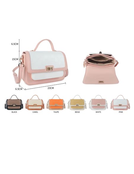 Mini bolso tote combinado