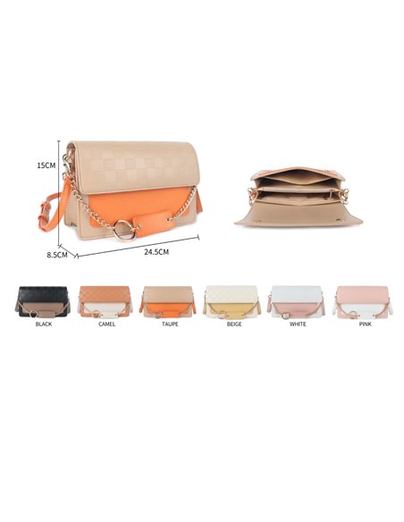 Mini bolso tote combinado