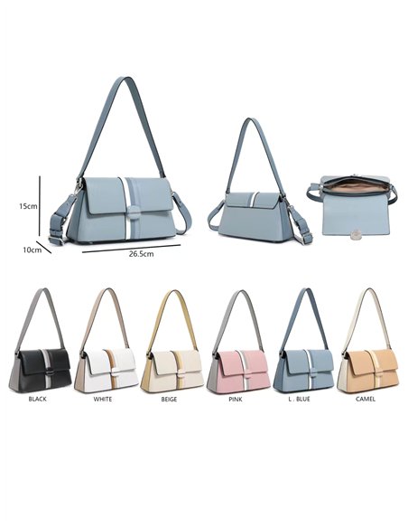 Mini bolso tote franjas solapa