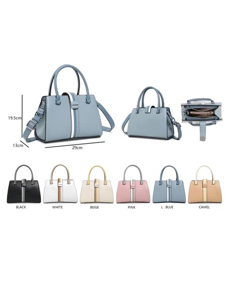 Bolso tote franjas hebilla