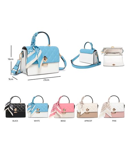 Mini bolso tote acolchado detalle pañuelo