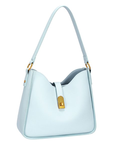 Bolso tote minimal hebilla starlight-blue