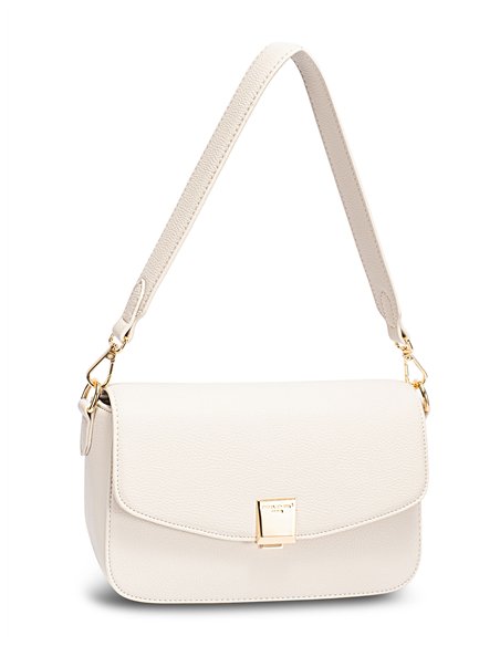 Mini bolso tote solapa almond-milk