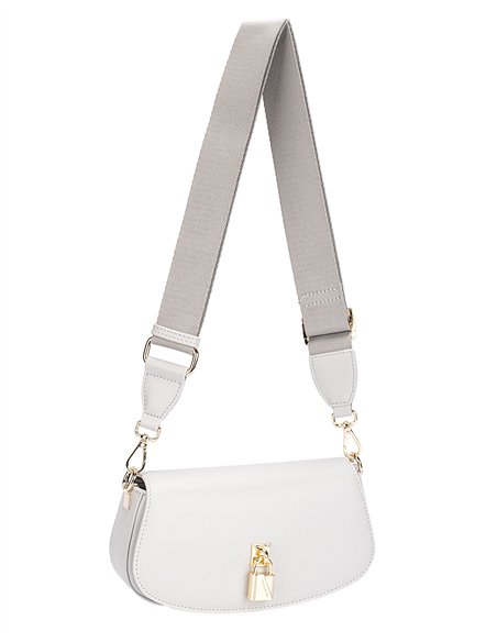 Bolso bandolera solapa detalle metálico l.grey