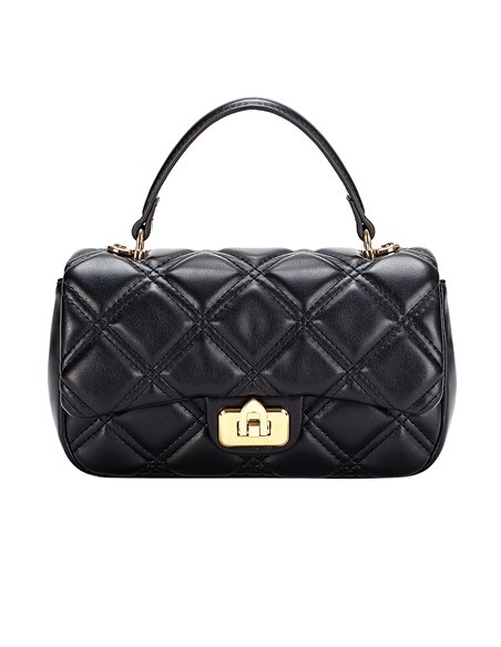 Mini bolso tote acolchado black