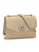 Bolso bandolera solapa detalle metálico oatmeal-beige