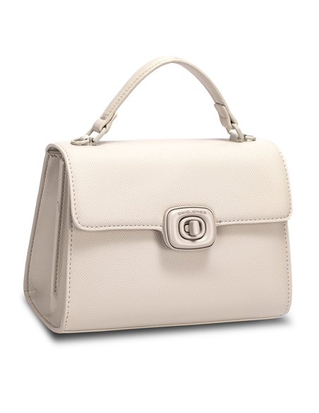 Mini bolso tote solapa almond-milk