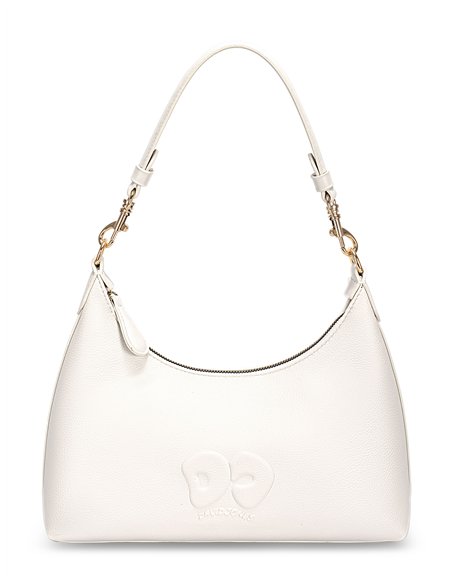 Bolso tote minimal detalle asa coconut-cream