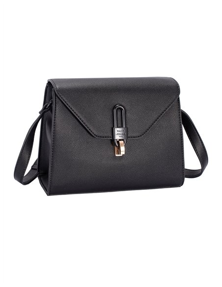 Bolso bandolera solapa black