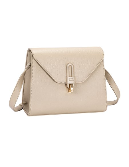 Bolso bandolera solapa oatmeal-beige