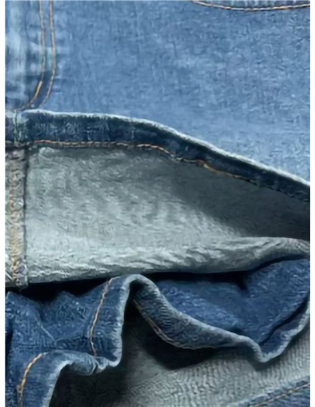 Short falda denim bolsillo strass azul (S-XXL)