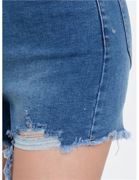 Ripped denim shorts azul (XS-XL)