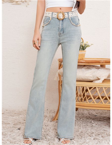 Jeans cinturón tejano (S-M-L-XL)