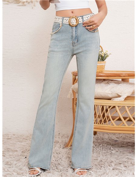 Jeans cinturón tejano (S-M-L-XL)