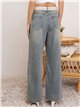 Jeans rectos cinturón tejano (S-M-L-XL)