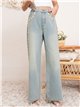 Jeans rectos abalorios