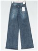 Jeans rectos rotos encaje