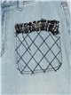 Jeans rectos bolsillos tweed