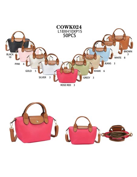 Mini bolso tote combinado