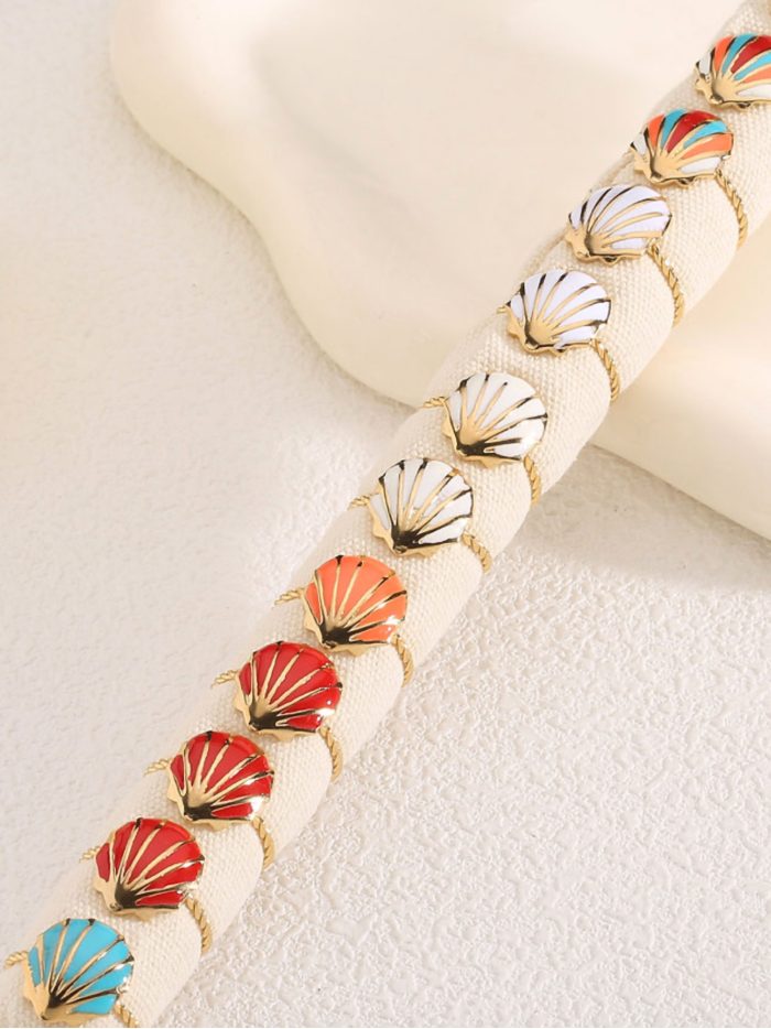 Conjunto de 12 anillos conchas - Acero inoxidable