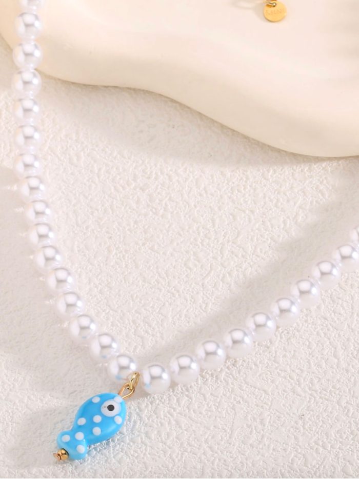 Collana con ciondolo a forma di pesce - Acciaio inossidabile