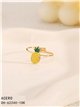 Enameled pineapple ring - Stainless Steel