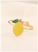 Anillo limón esmaltado - Acero inoxidable