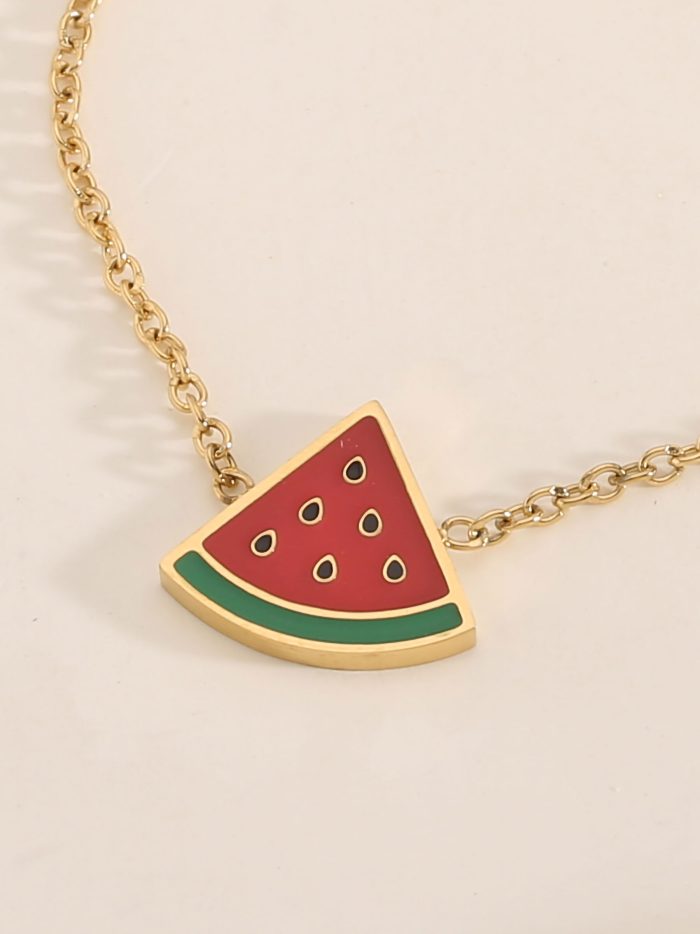 Pulsera sandía esmaltado - Acero inoxidable