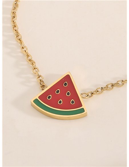 Pulsera sandía esmaltado - Acero inoxidable