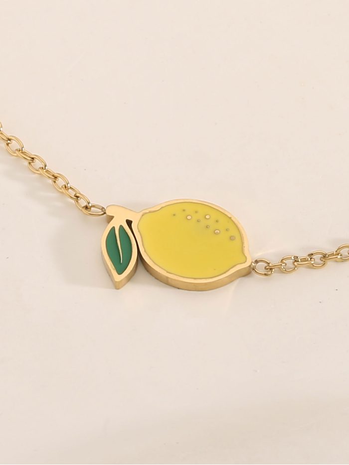 Pulsera lemon esmaltada - Acero inoxidable