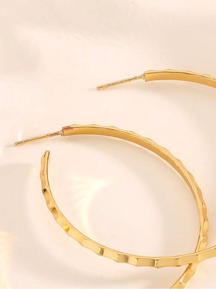 Brincos grandes irregulares - Aço inoxidável