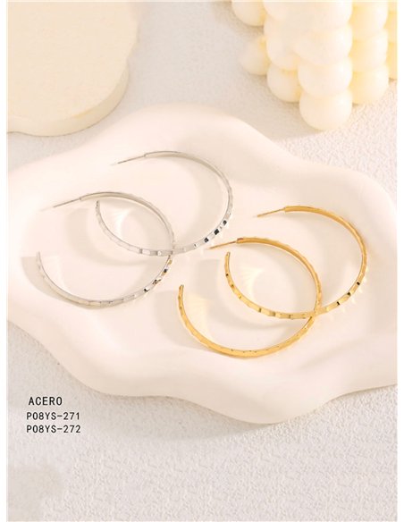 Irregular large hoop earrings - Stainless Steel