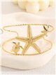 Brazalete abierta rígida estrella de mar - Acero inoxidable