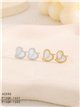 Mother-of-pearl heart earrings