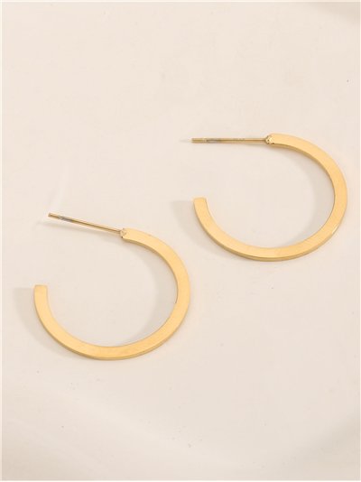 Pendientes aros abiertos - Acero inoxidable 2