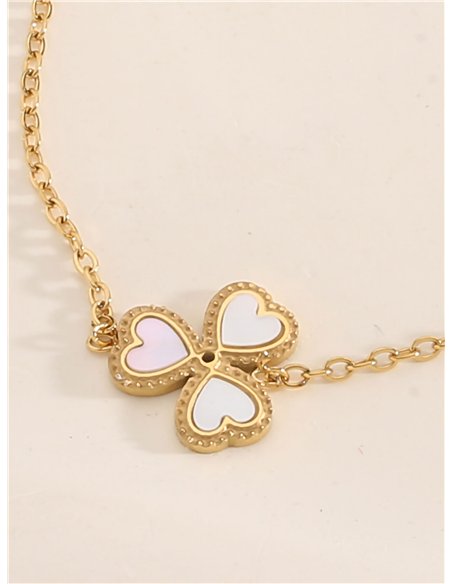 Pulsera trébol de Nácar - Acero inoxidable