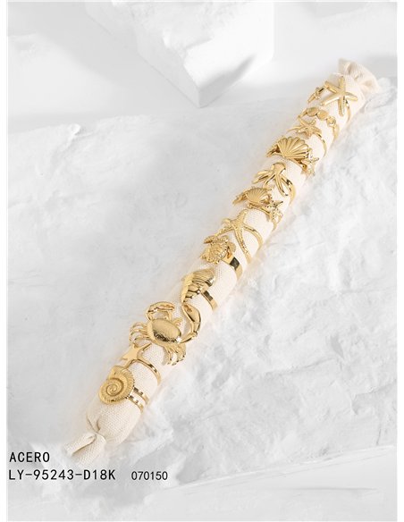 Conjunto de 12 anillos bajo el mar - Acero inoxidable