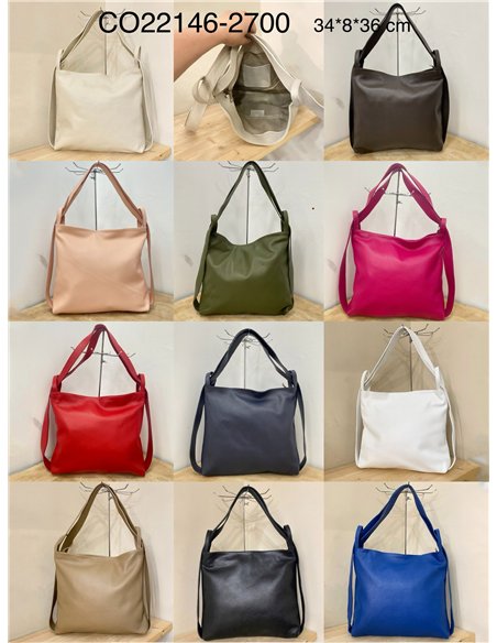 Bolso mochila piel minimal