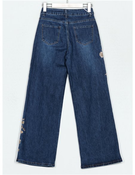 Jeans rectos floral