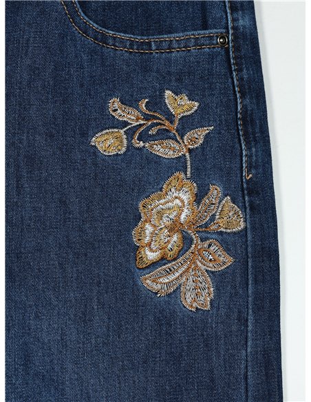 Jeans rectos floral