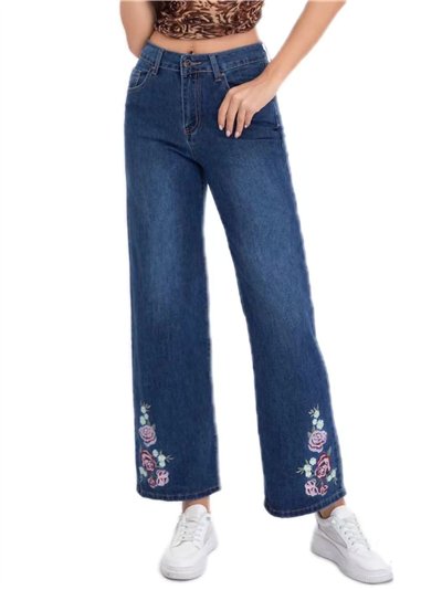 Jeans rectos floral