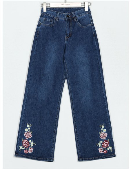 Jeans rectos floral