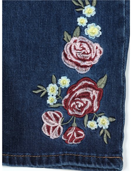 Jeans rectos floral