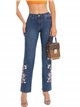 Jeans bordado flores