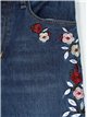 Jeans flare bordado floral