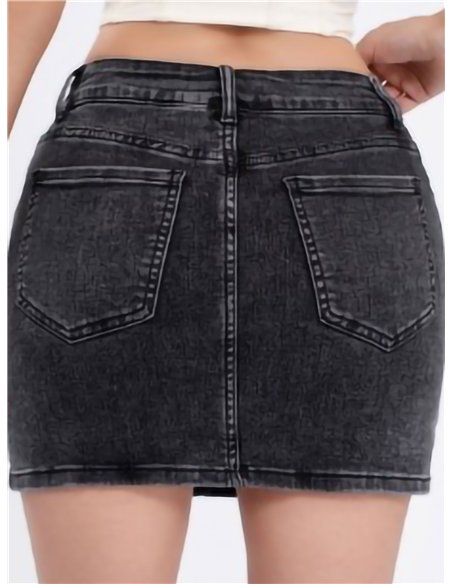 Short falda denim efecto lavado